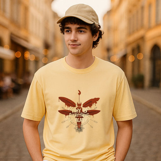 Camiseta dibujo beige