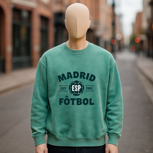 Sudadera verde lavada