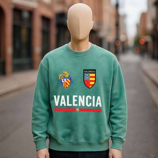 Sudadera verde lavada