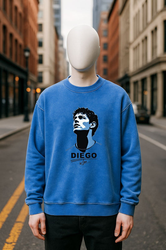 Sudadera azul Lavada