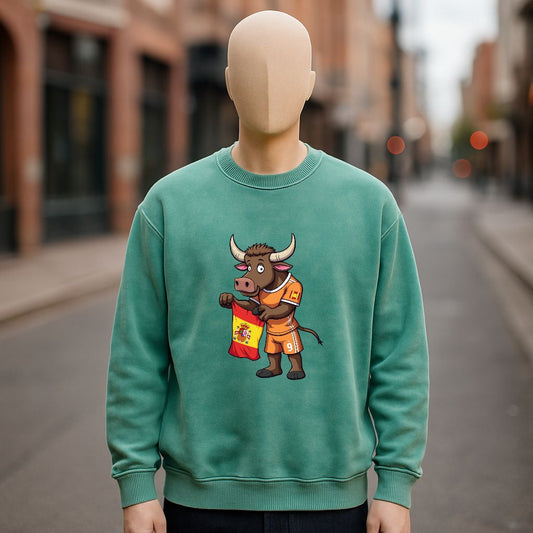 Sudadera verde lavada