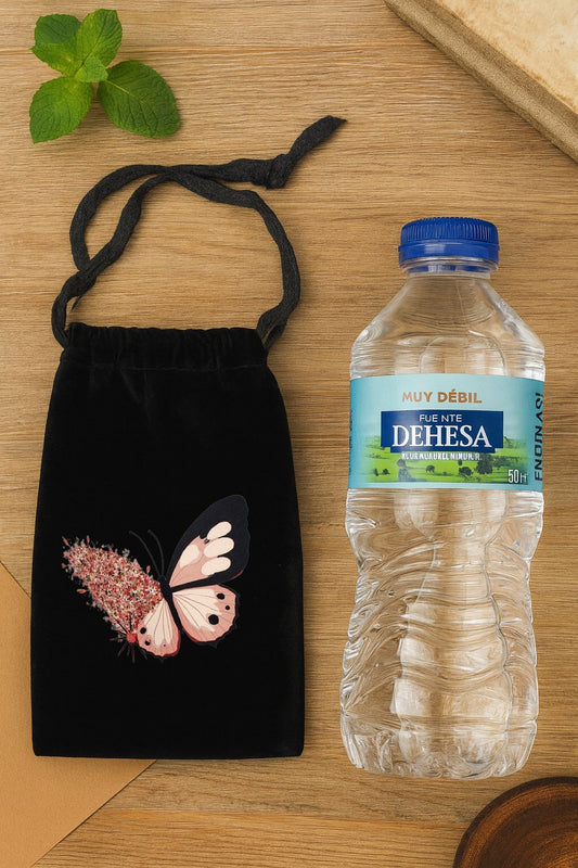 Bolso de terciopelo con cordon 19,5x10,9