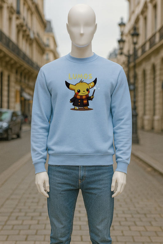 sudadera con dibujo AZUL