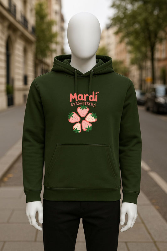 Sudadera con capucha verde oscuro