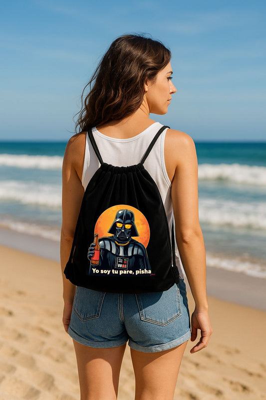 Mochila de terciopelo con cuerda 34x38