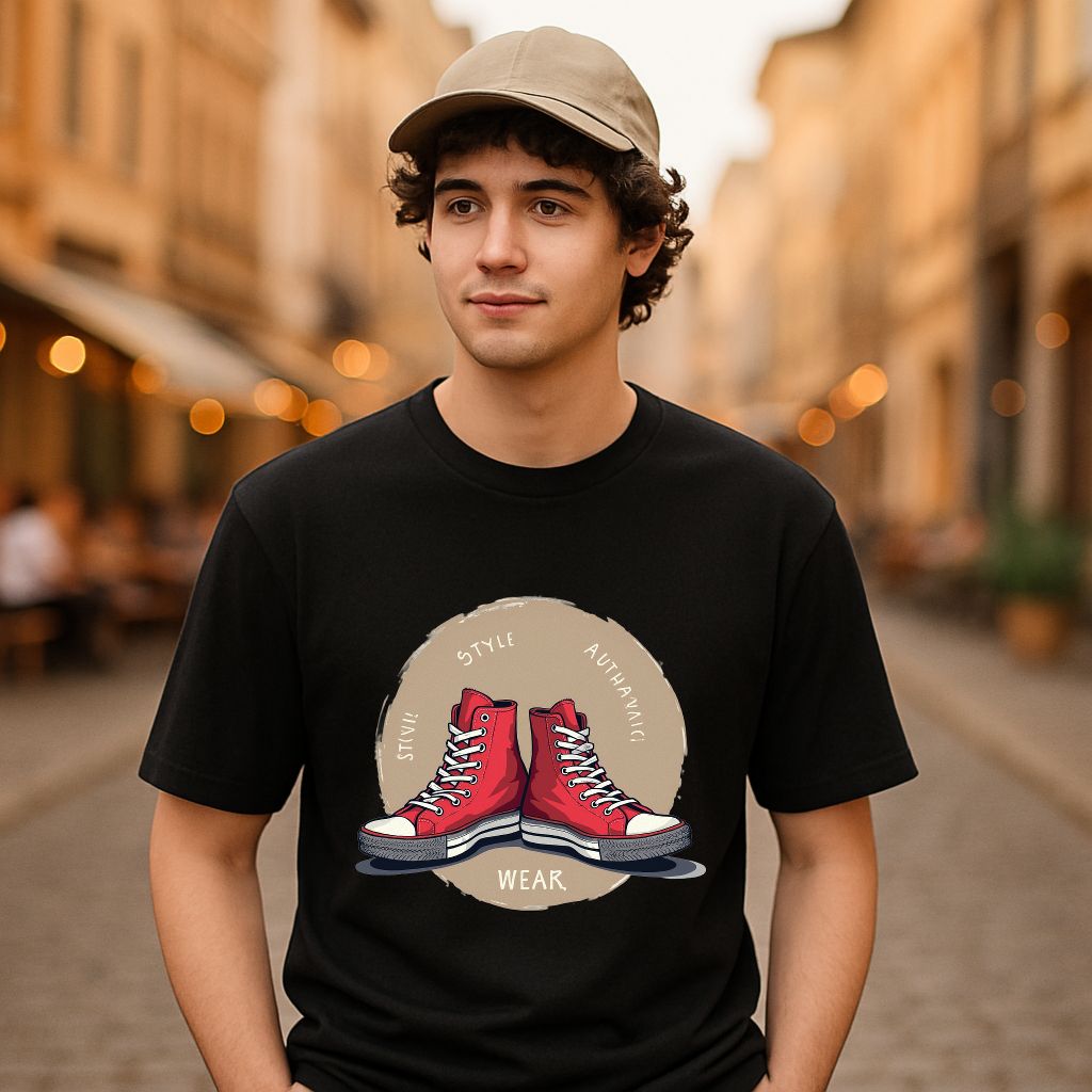 Camiseta dibujo negra
