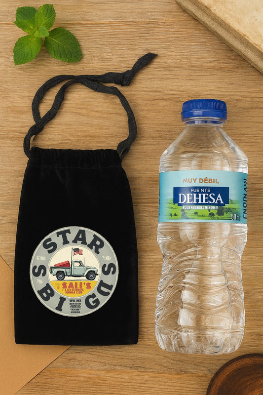 Bolso de terciopelo con cordon 19,5x10,9