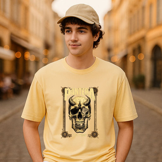 Camiseta dibujo beige