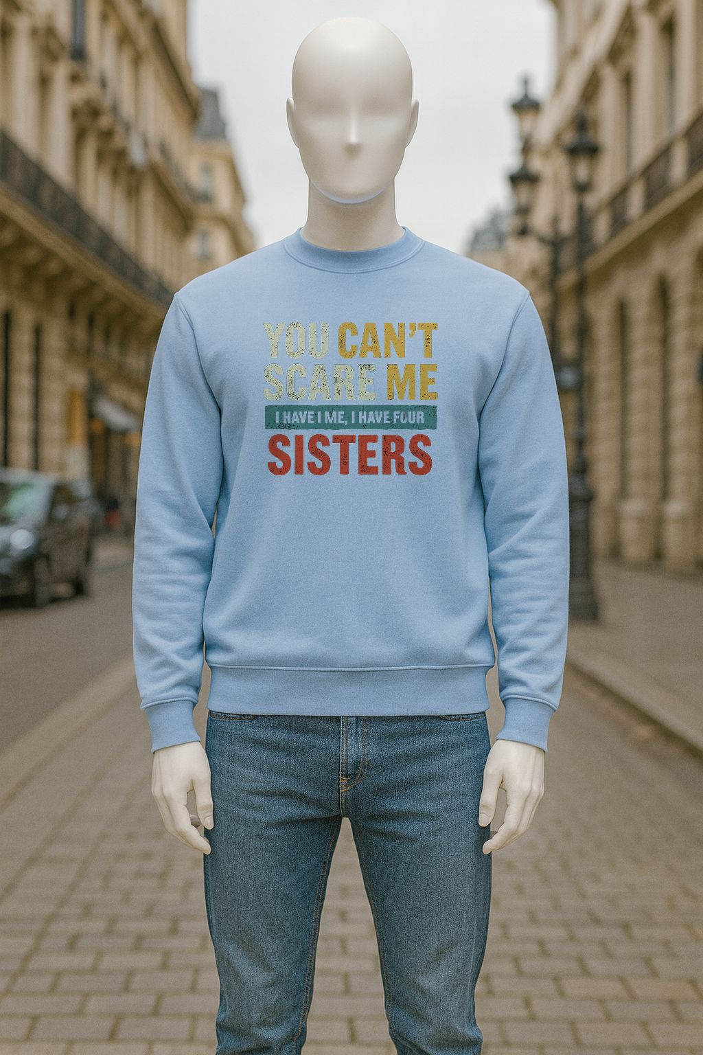 sudadera con dibujo AZUL