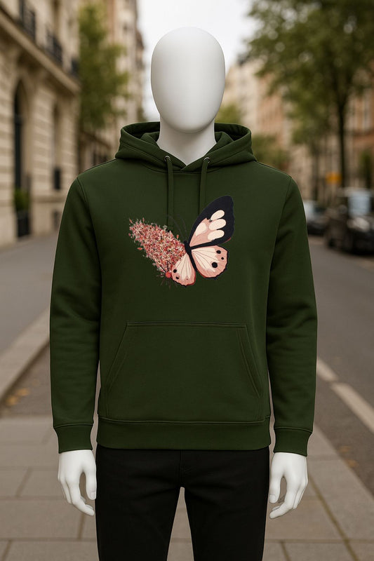 Sudadera con capucha verde oscuro