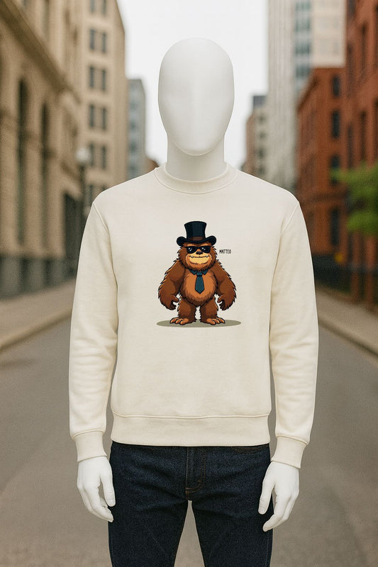 sudadera con dibujo BLANCO CREMA