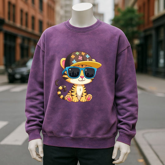 sudadera Púrpura lavado