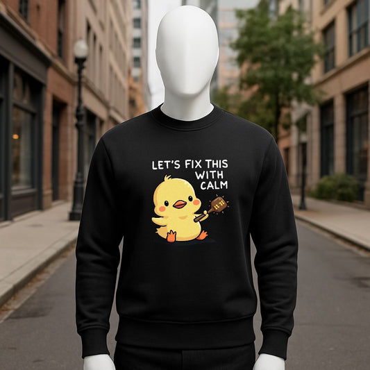 sudadera con dibujo NEGRO