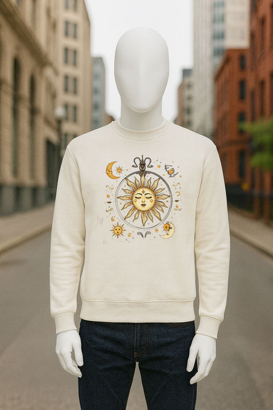 sudadera con dibujo BLANCO CREMA