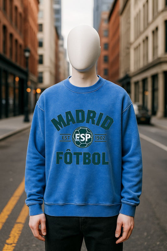 Sudadera azul Lavada