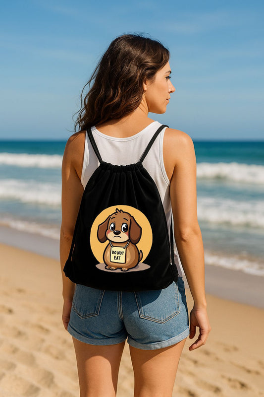 Mochila de terciopelo con cuerda 34x38