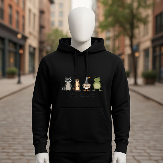 Sudadera negra con capucha