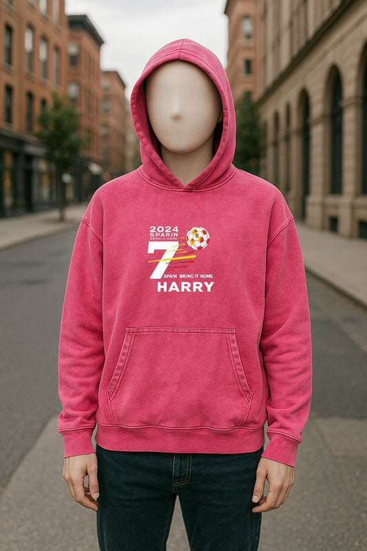 Sudadera con capucha lavada en rojo rosa