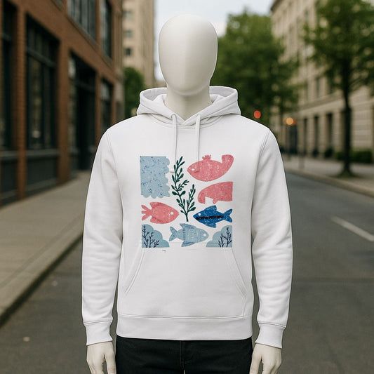 Sudadera con capucha blanca