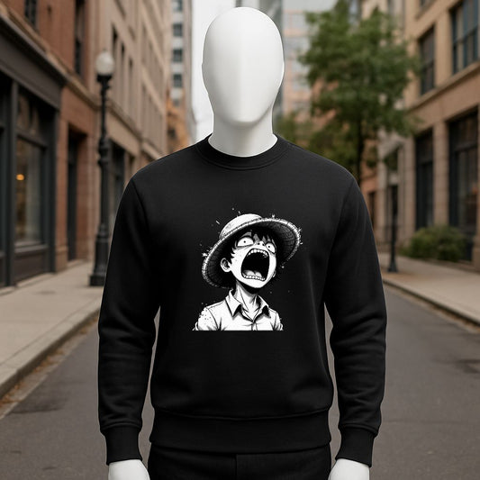 sudadera con dibujo NEGRO