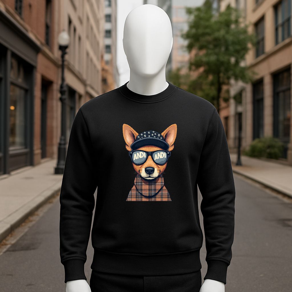 sudadera con dibujo NEGRO