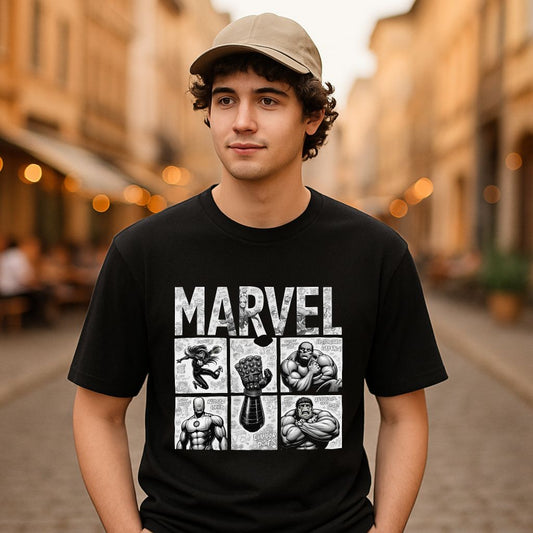 Camiseta dibujo negra