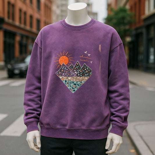 sudadera Púrpura lavado