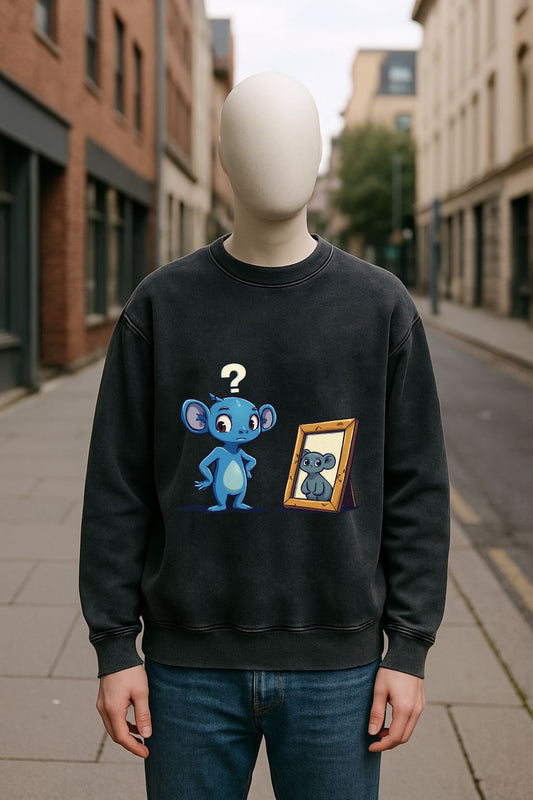 Sudadera negra lavada