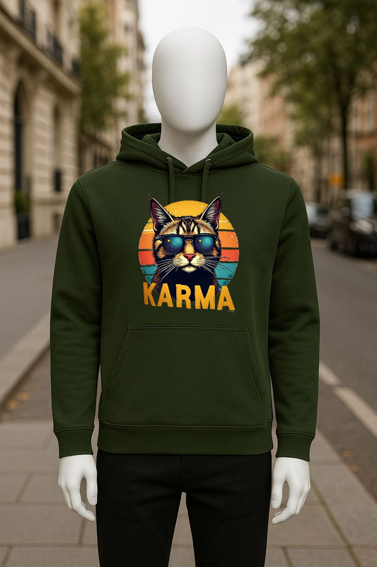 Sudadera con capucha verde oscuro