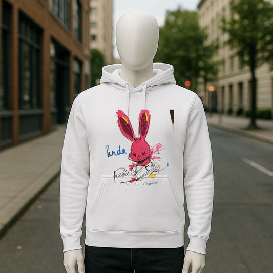 Sudadera con capucha blanca