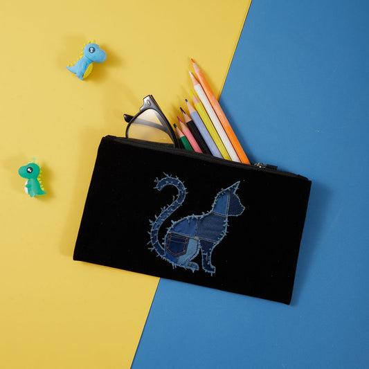 Neceser de terciopelo con cremallera 20,5x12,5