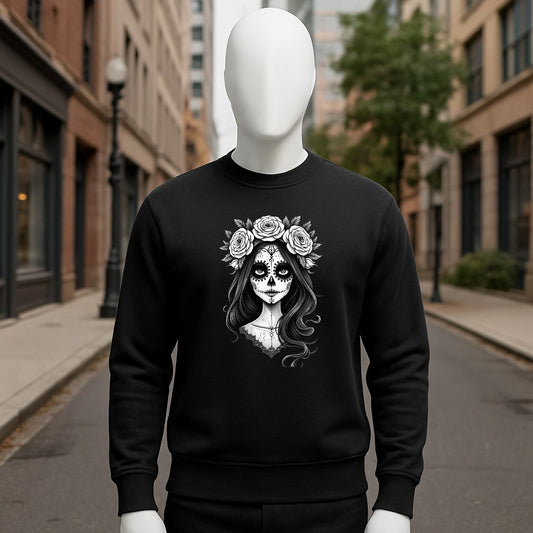 sudadera con dibujo NEGRO