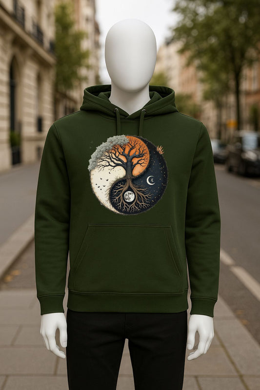 Sudadera con capucha verde oscuro