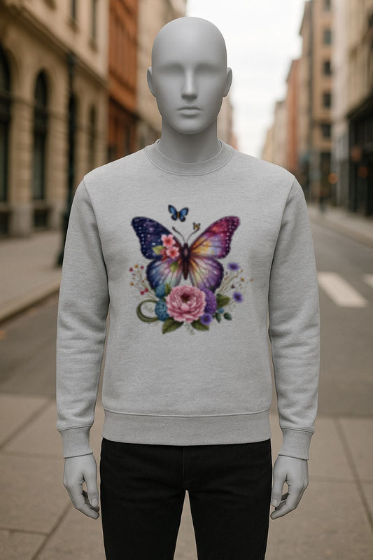 sudadera con dibujo GRIS