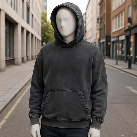 Sudadera con capucha lavada en rojo rosa