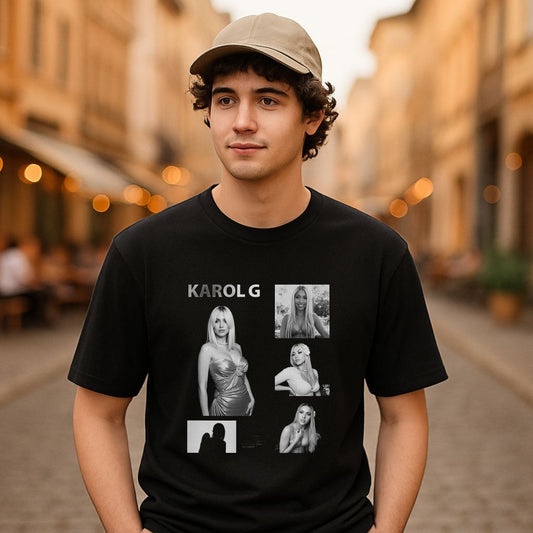 Camiseta dibujo negra