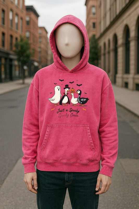 Sudadera con capucha lavada en rojo rosa