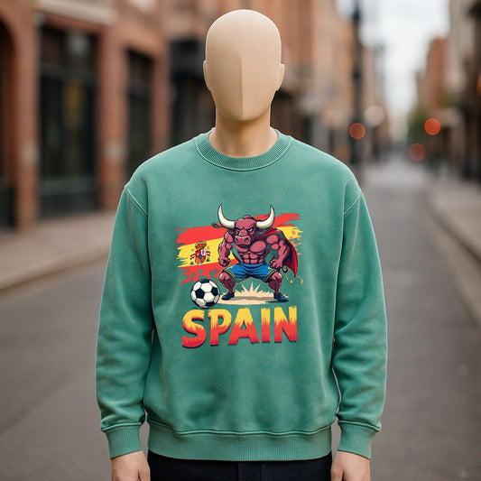 Sudadera verde lavada