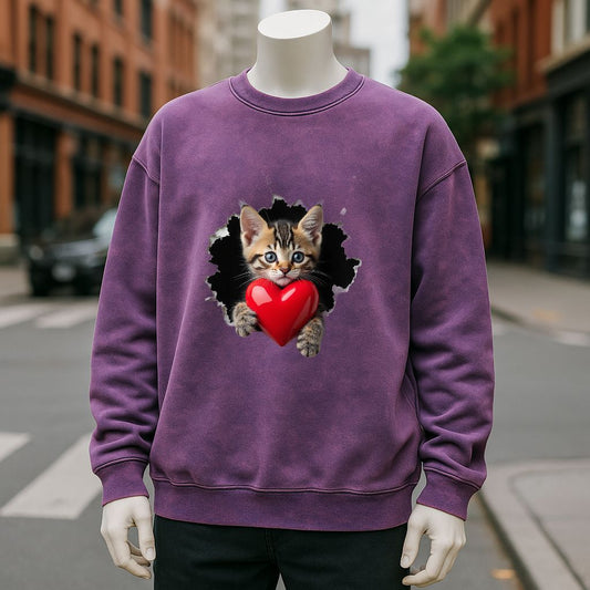 sudadera Púrpura lavado