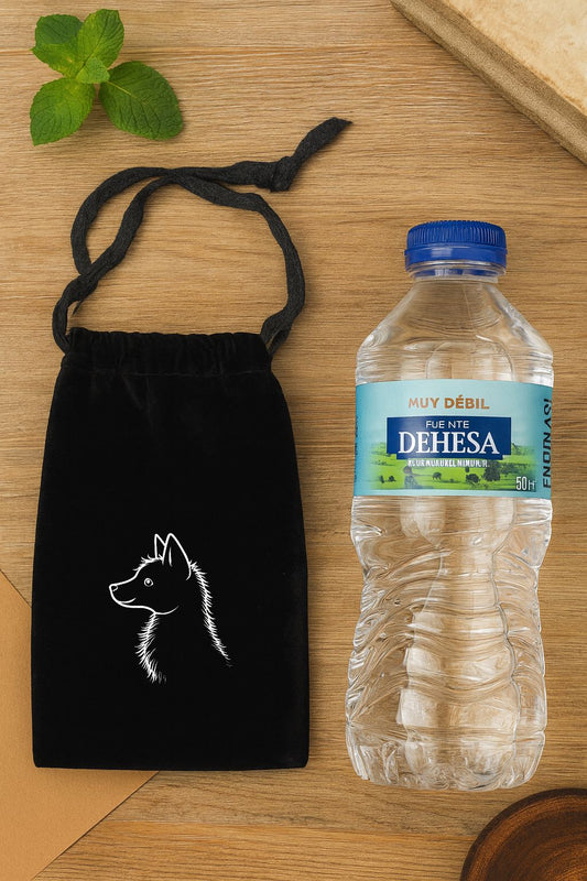 Bolso de terciopelo con cordon 19,5x10,9