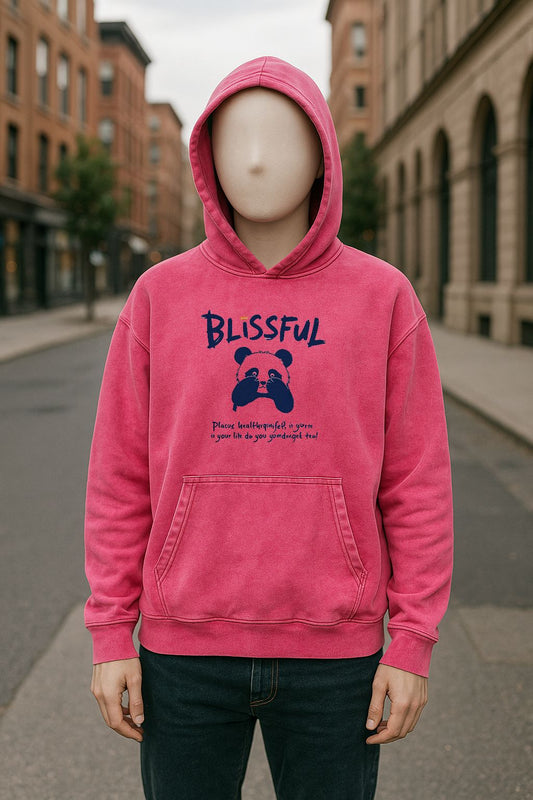 Sudadera con capucha lavada en rojo rosa