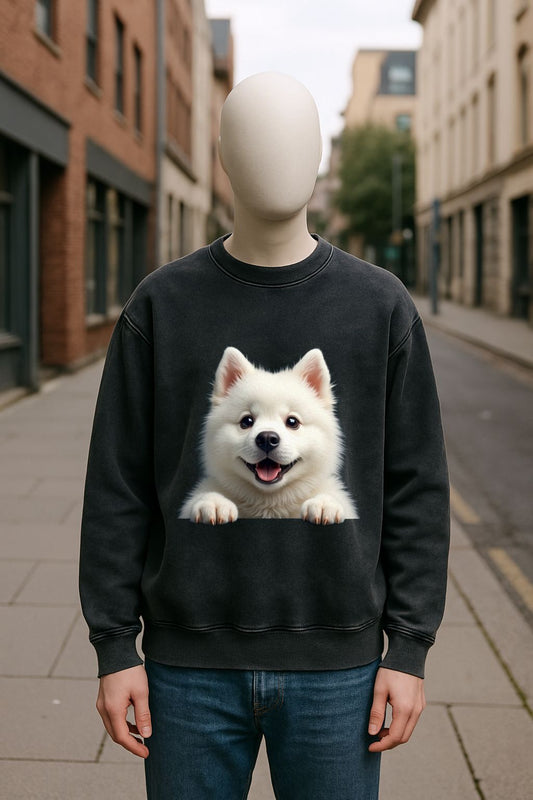 Sudadera negra lavada