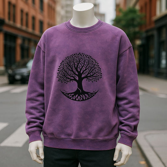 sudadera Púrpura lavado