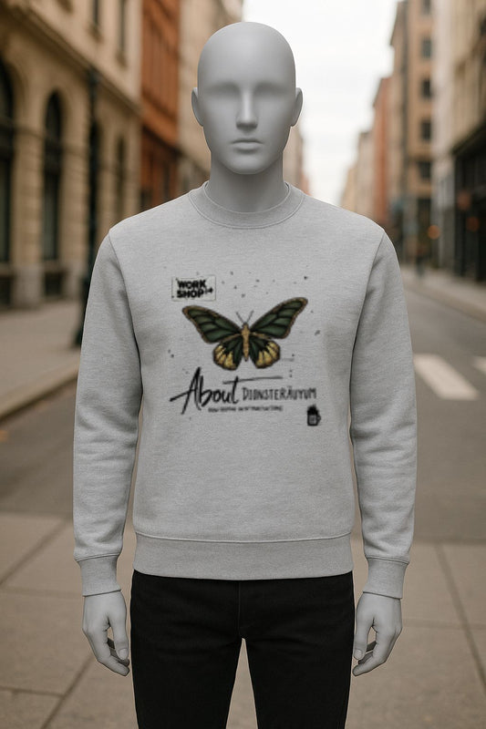 sudadera con dibujo GRIS