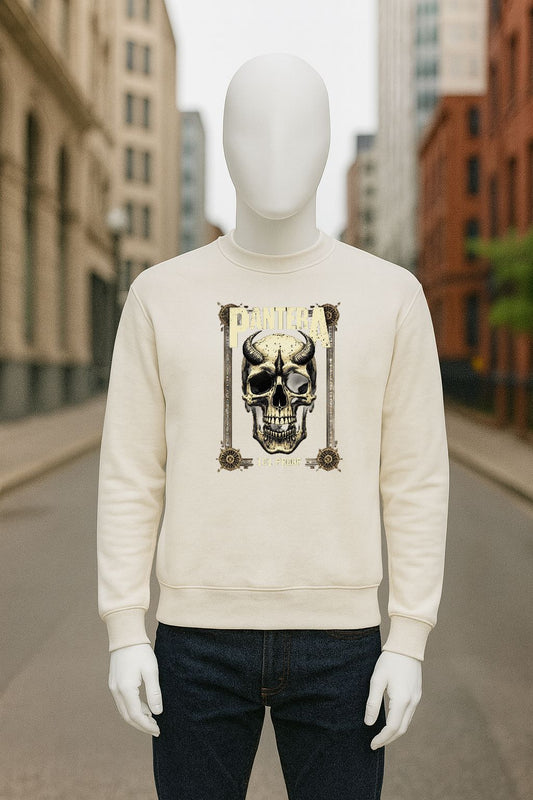 sudadera con dibujo BLANCO CREMA
