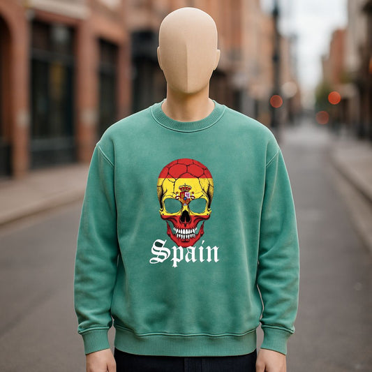 Sudadera verde lavada