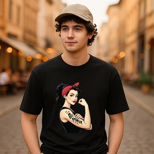 Camiseta dibujo negra