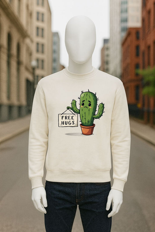 sudadera con dibujo BLANCO CREMA