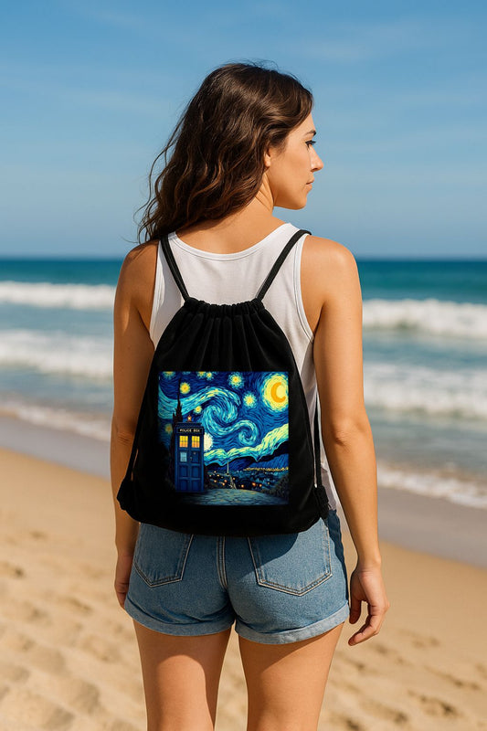 Mochila de terciopelo con cuerda 34x38