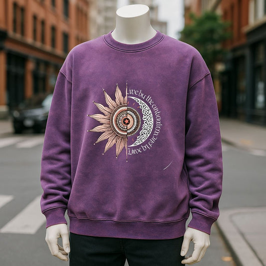 sudadera Púrpura lavado